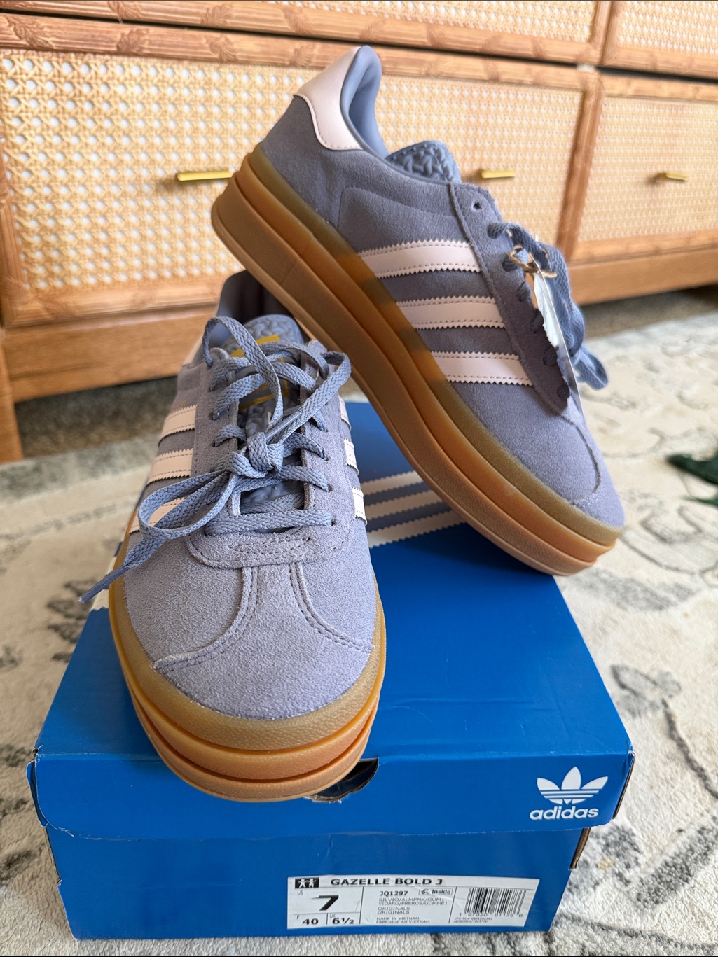 Adidas Suede Gazelle Bold Silver Violet/Pink